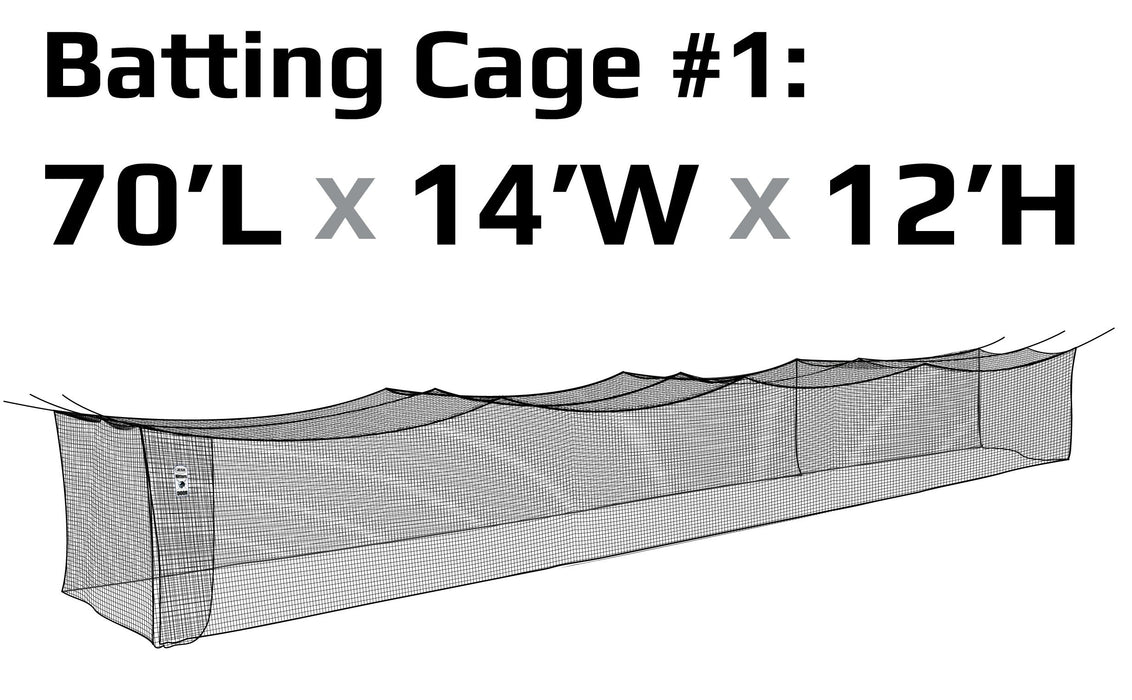 JUGS #1 Cage Twisted Knotted Polyethylene #27 Net 70 x 14 x 12: N1110 Training & Field JUGS