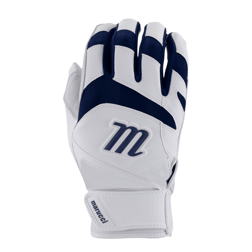 Marucci Youth Signature Batting Gloves: MBGSGN3Y Equipment Marucci Small White-Navy 