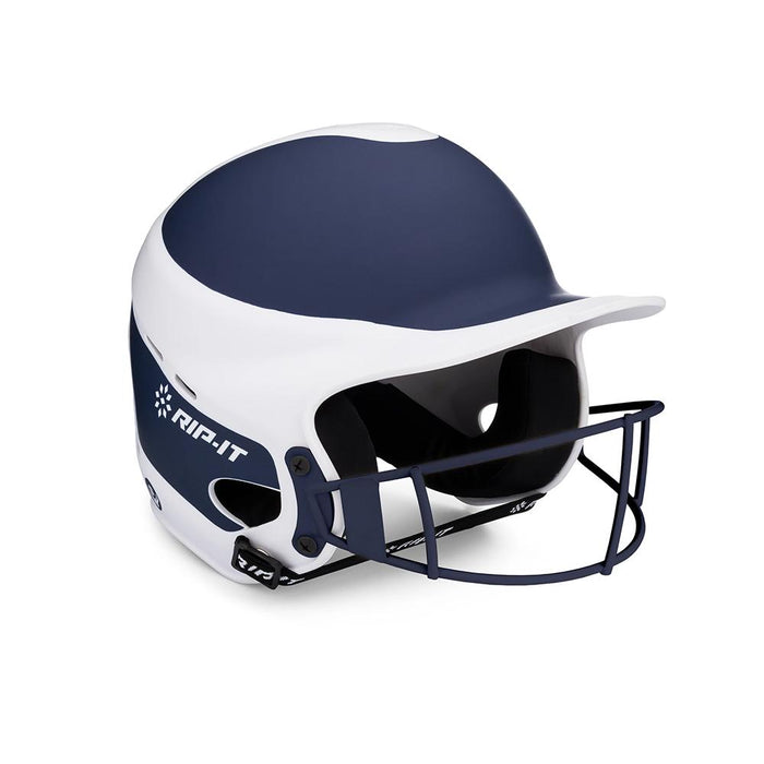 Rip-It Vision Pro Two Tone Matte Softball Batting Helmet: VP2TM Equipment Rip-It X-Large Navy-White