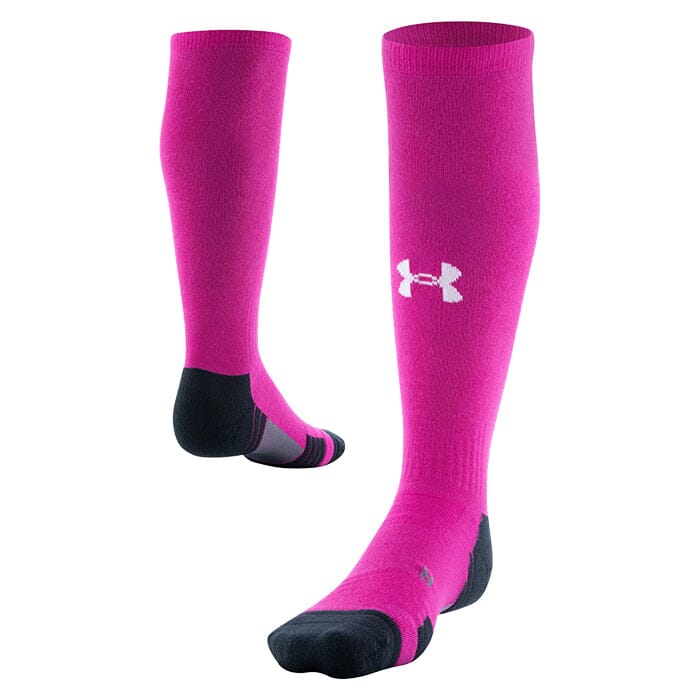 Under Armour Unisex UA Team Over-The-Calf Socks: 1367822 Apparel Under Armour Medium Pink 