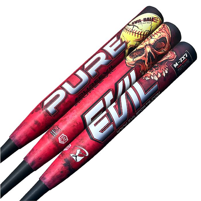 2023 2-Piece 13″ Pure Evil ZX7 USA/ASA Softball Bat Bats Pure Sports 