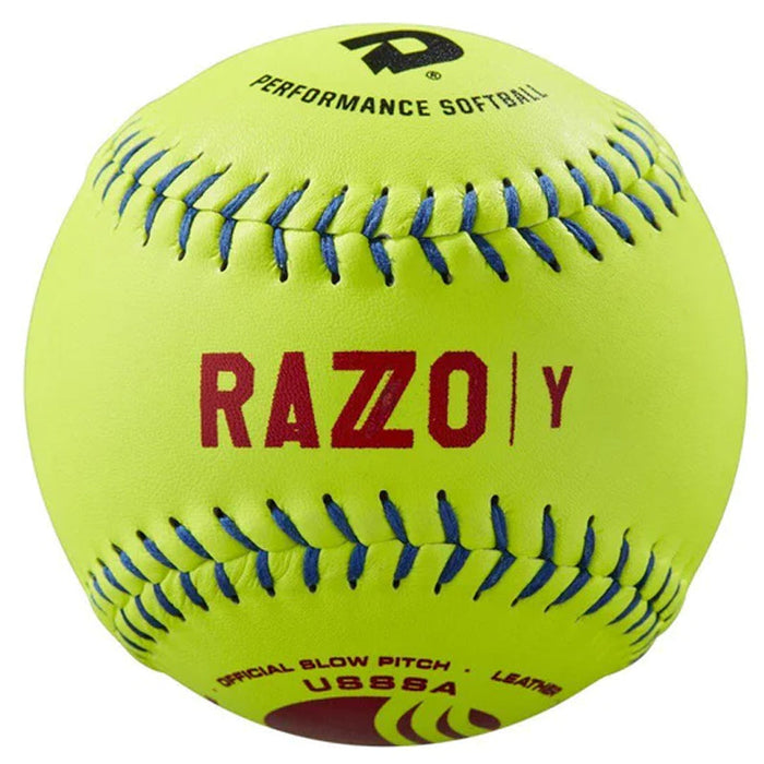 DeMarini Razzo Classic Plus USSSA Leather 52-300 - One Dozen: WTDRZYL12UB Balls DeMarini