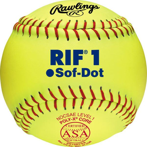 Rawlings RIF 10 Inch Level 1 USA (ASA) Fastpitch Softball - One Dozen: SR10RYSA Balls Rawlings 