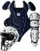 Wilson EZ Gear 2.0 Youth Baseball Catcher’s Set Size S/M: WB572020 Equipment Wilson Sporting Goods Navy-White 