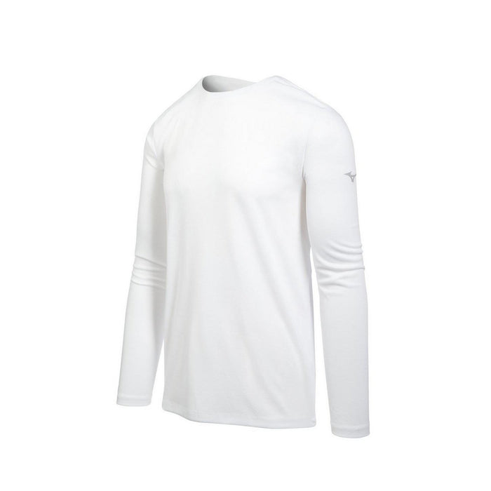 Mizuno Men’s Long Sleeve T-Shirt: 530063 Apparel Mizuno X-Small White
