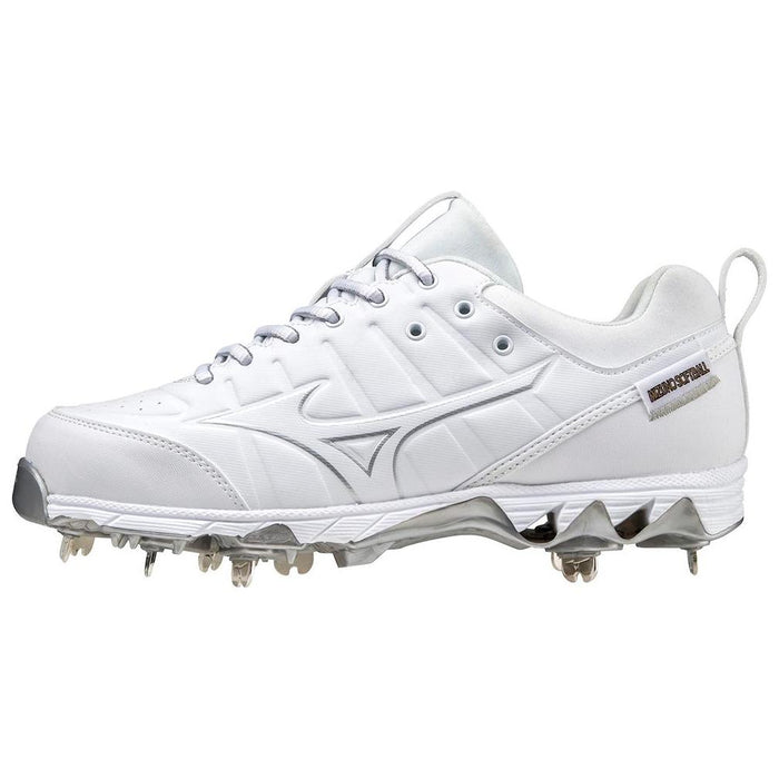Mizuno 9-Spike Swift 7 Low Women's Metal Softball Cleat Footwear Mizuno 5 White