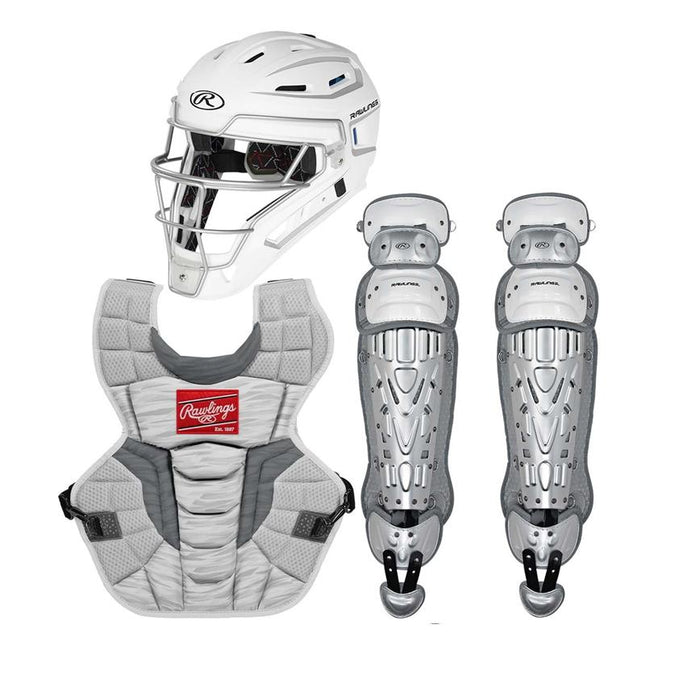 Rawlings Velo 2.0 Catcher’s Equipment Set Youth: CSV2Y Equipment Rawlings White-Silver 