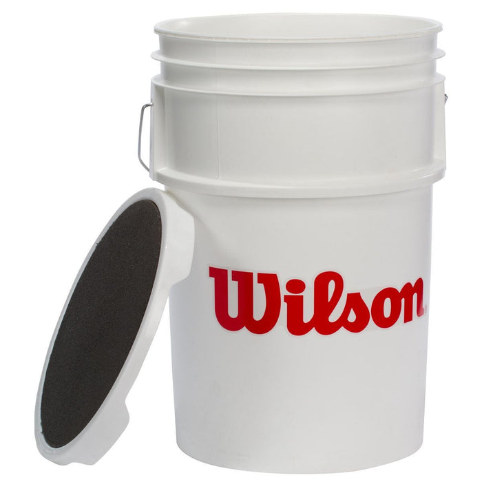 Wilson Ball Bucket with Padded Lid Balls Wilson Sporting Goods 