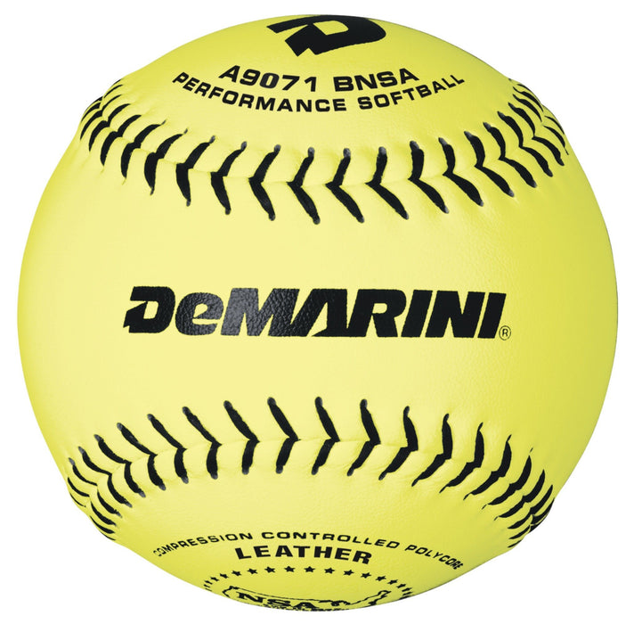 DeMarini 12 Inch NSA Leather Softball .52-275 - One Dozen: WTA9071BNSA Balls DeMarini