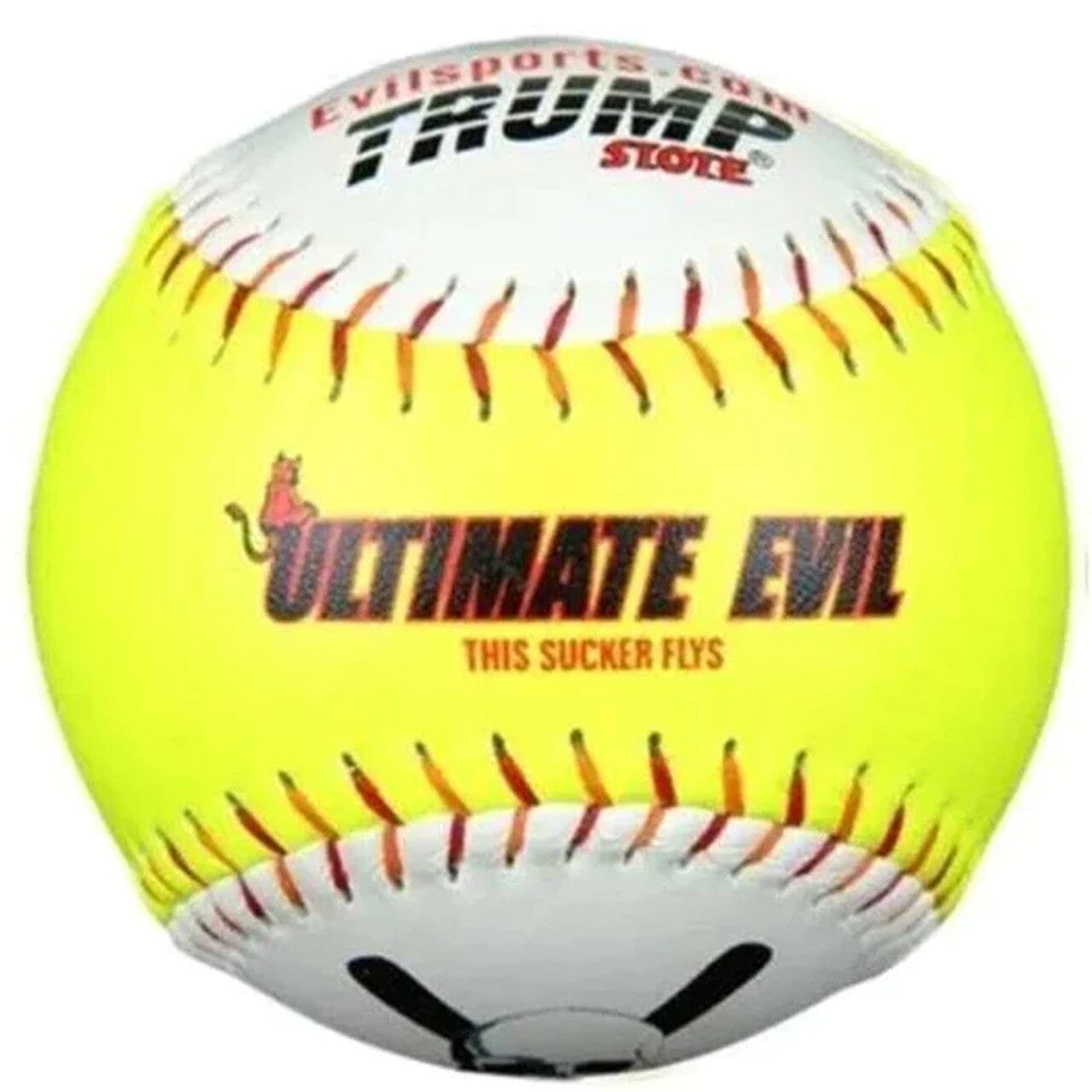 Trump 12” Ultimate Evil .53-500 HR Derby Slowpitch Softball - One Dozen: 1394800 Balls Trump 