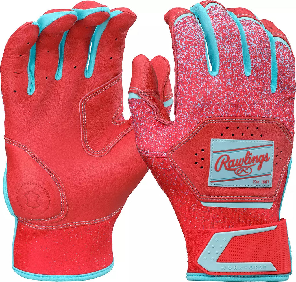Rawlings Workhorse® Adult and Youth Baseball Batting Gloves: WH25BG Re ...