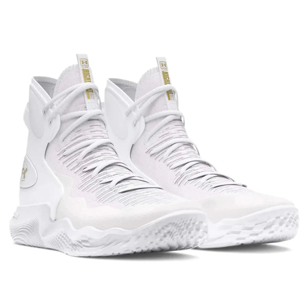 Under Armour Women's Ace Highlight Volleyball Shoe: 3027083 Footwear Under Armour 6 White/Gold 