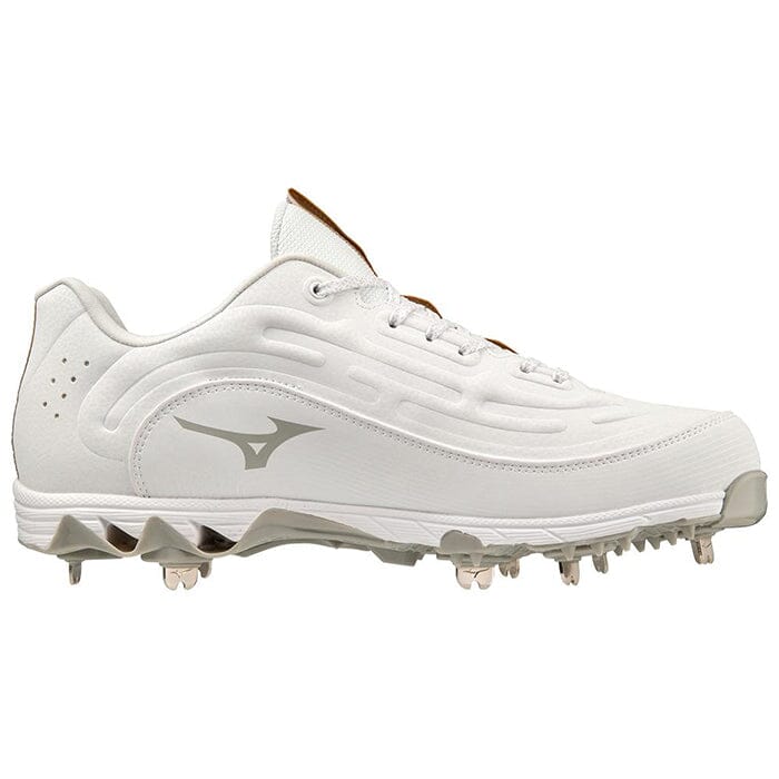 Mizuno 9-Spike Ambition 3 Low Metal Baseball Cleat: 320682 Footwear Mizuno 7 White 