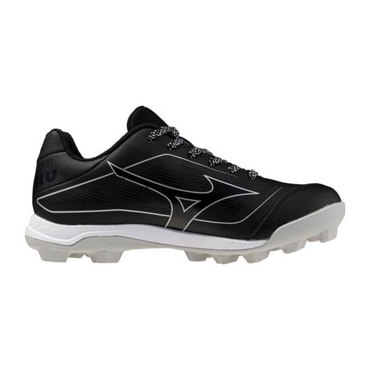 Mizuno Youth Cushionrevo Finch Softball Cleat: 320710 Footwear Mizuno 2.5 Black/White 