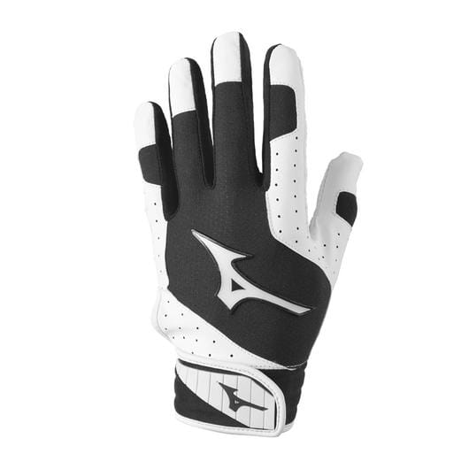 Mizuno Finch Women&#39;s Softball Padded Batting Gloves - Adult Equipment Mizuno X-Small White/Charcoal 