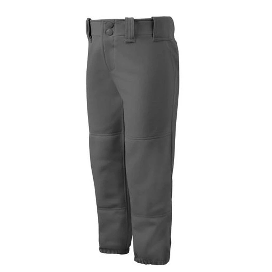 Mizuno Girl's Belted Low Rise Pants: 350462 Apparel Mizuno Black Large 