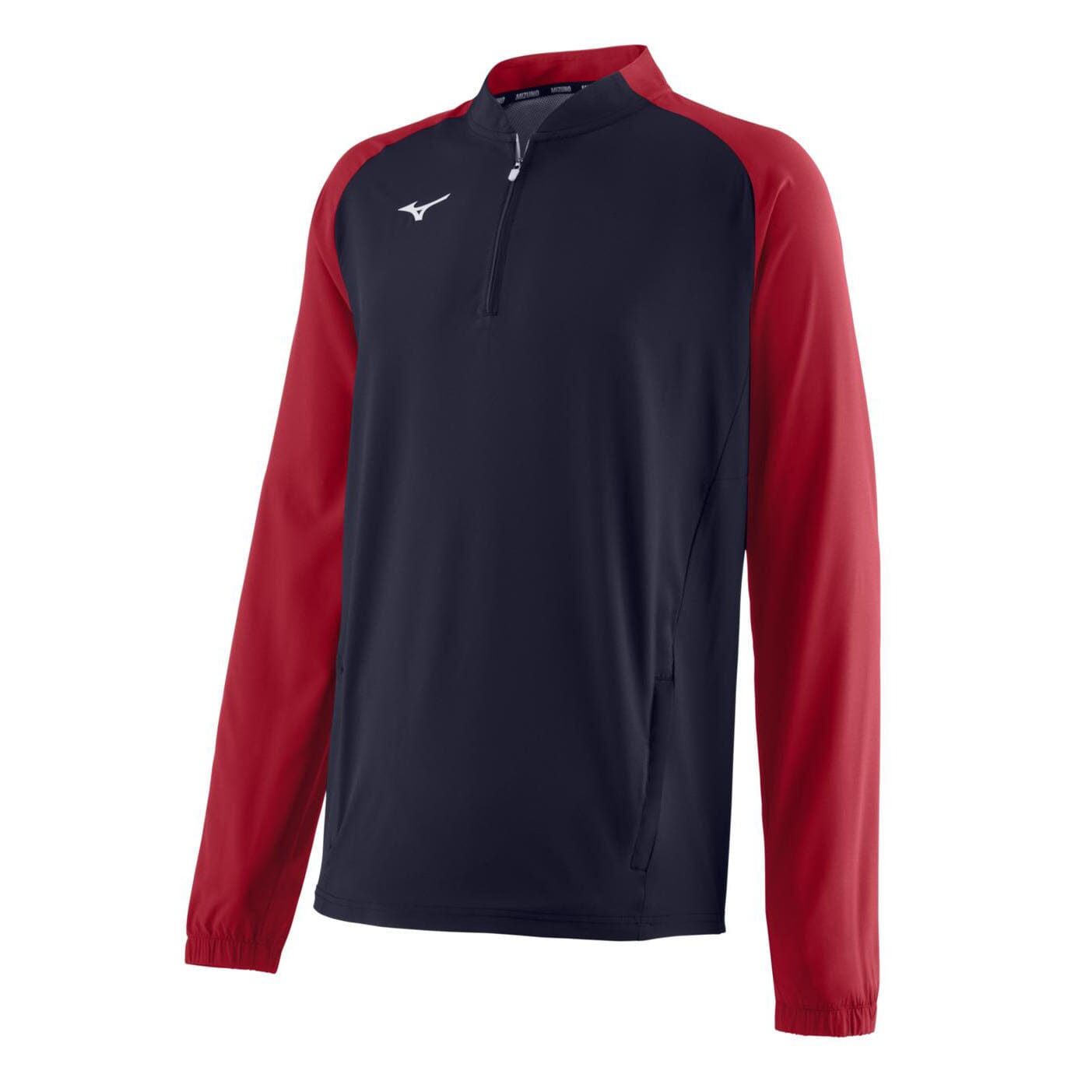 Mizuno Men's Gametime Long Sleeve Baseball Hitting Jacket: 351125 Apparel Mizuno Small White 