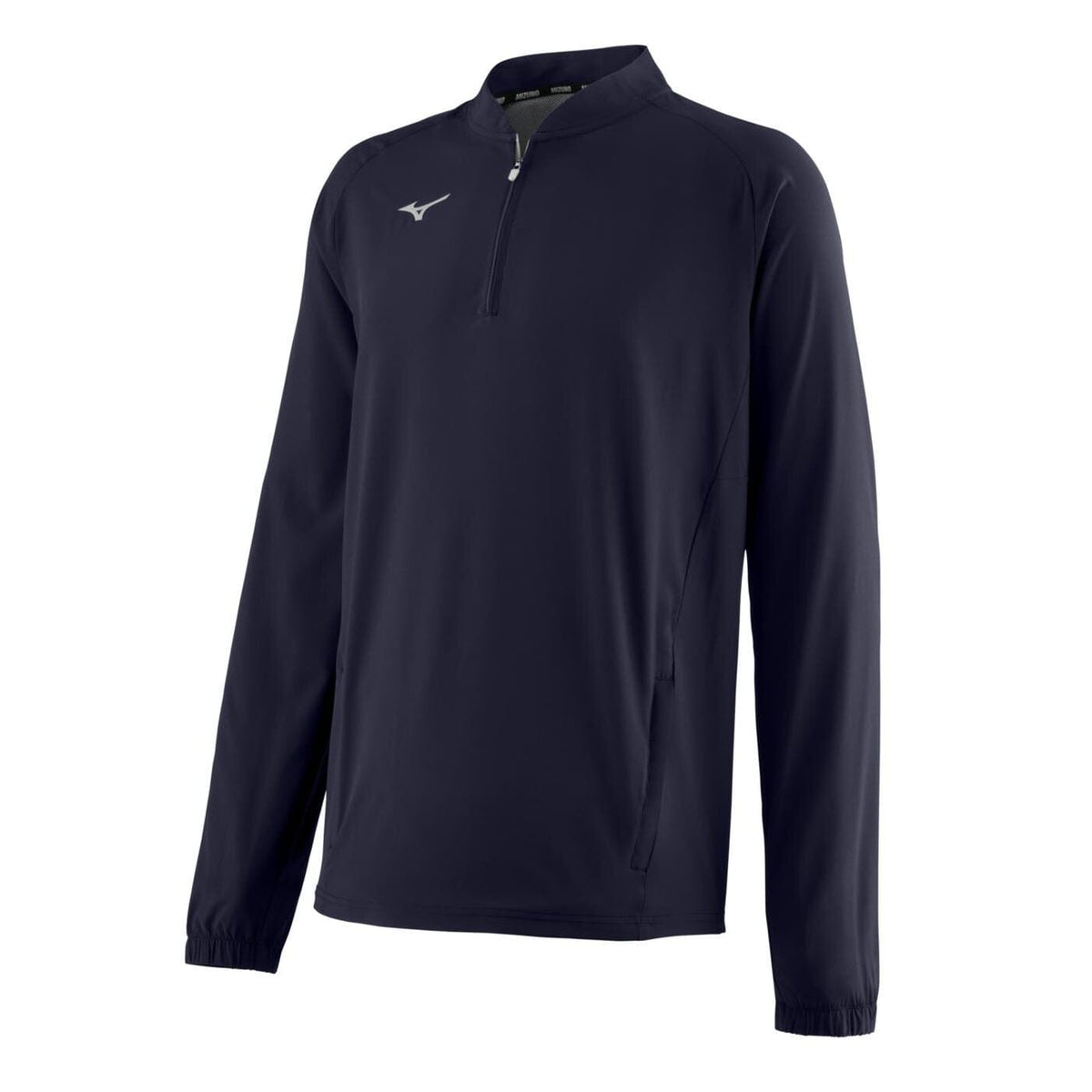 Mizuno Men&#39;s Gametime Long Sleeve Baseball Hitting Jacket: 351125 Apparel Mizuno Small Navy 