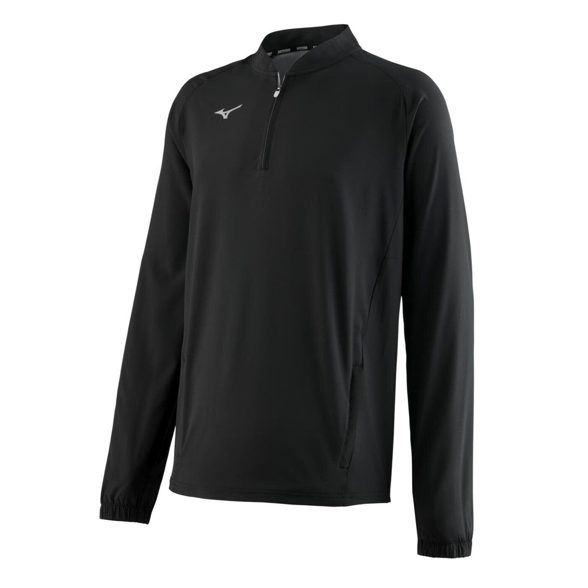 Mizuno Men&#39;s Gametime Long Sleeve Baseball Hitting Jacket: 351125 Apparel Mizuno Small Black 