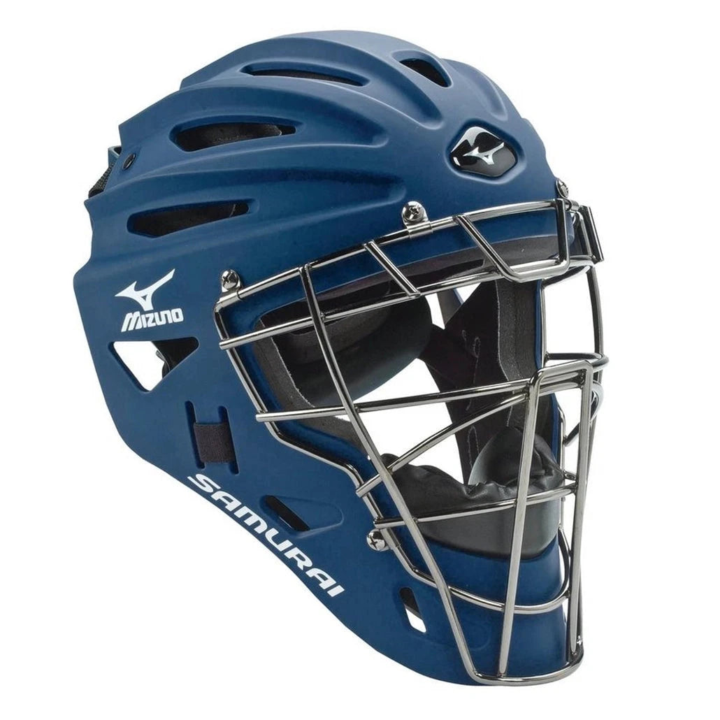 Mizuno Youth Samurai Catchers Helmet Equipment Mizuno Navy Youth 