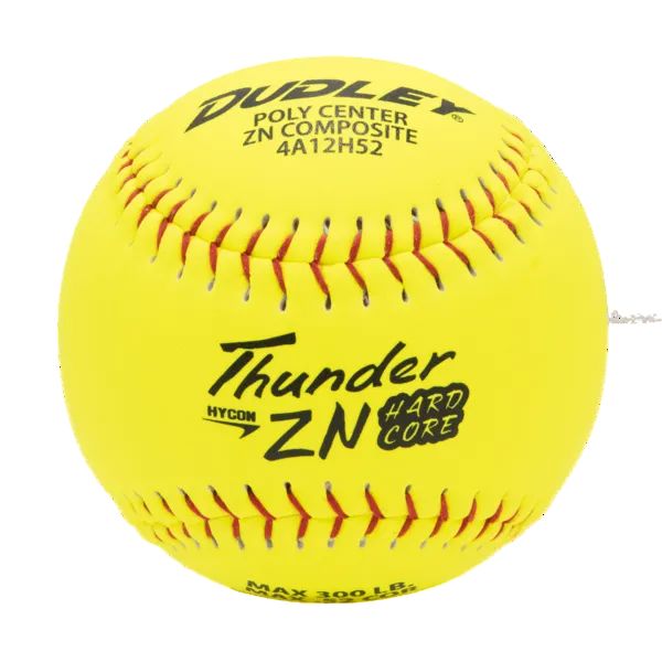 Dudley Thunder ZN HARD CORE Slowpitch Softball 12” USA (ASA) 52-300 – One Dozen: 4A12H52 Balls Dudley 