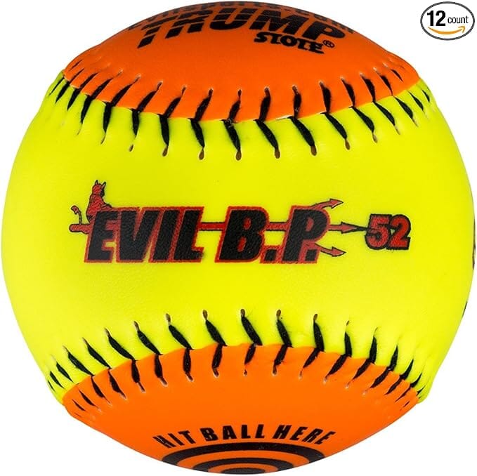 Evil BP .52 Cor 12 Inch Slowpitch Softball - One Dozen: EVILBP52 Balls Evil Sports 