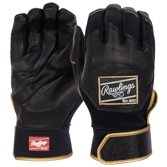 Rawlings Pro Preferred Adult Batting Gloves: PROPRFBG Equipment Rawlings Small Camel-Black 