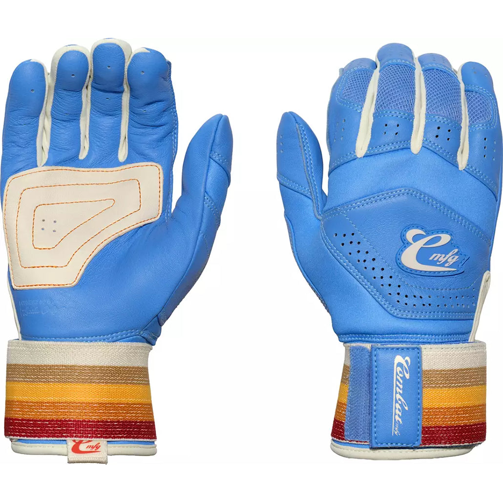 Combat MFG Outdoor Long Strap Batting Gloves - Coastal (Blue) BG2LS Equipment Combat Small Blue 