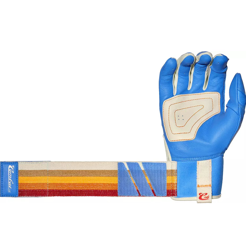Combat MFG Outdoor Long Strap Batting Gloves - Coastal (Blue) BG2LS Equipment Combat Small Blue 