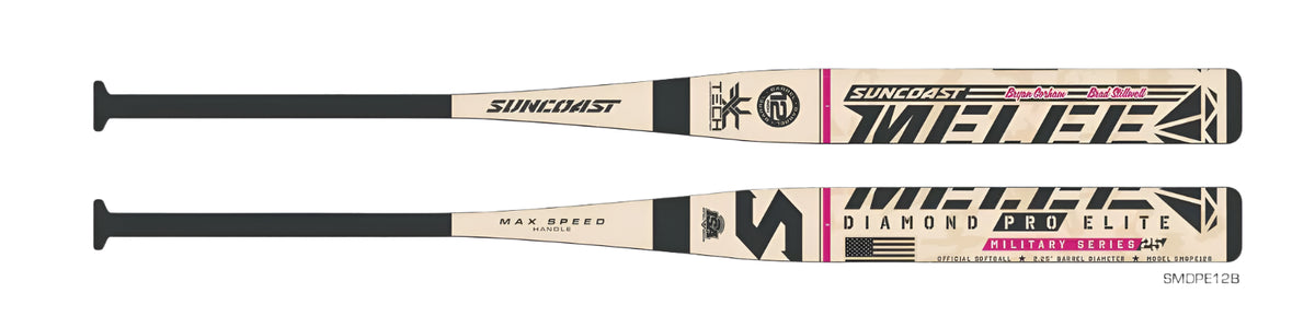 2025 Suncoast Melee Diamond Pro Elite Military Series Balanced Senior Slowpitch Bat: SMDPE12B Bats Suncoast 