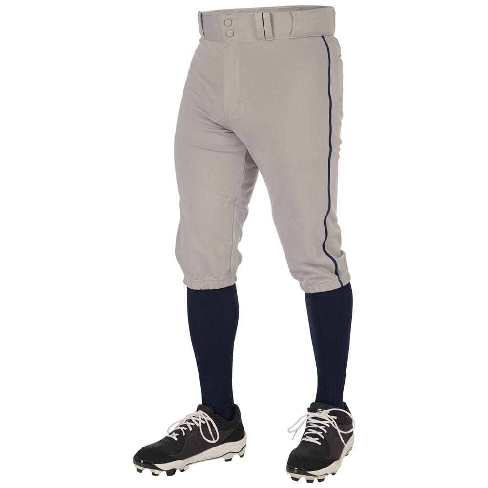 Champro Youth Triple Crown 2.0 Knicker Pant with Braid: BP70 Apparel Champro Small Gray/Black 