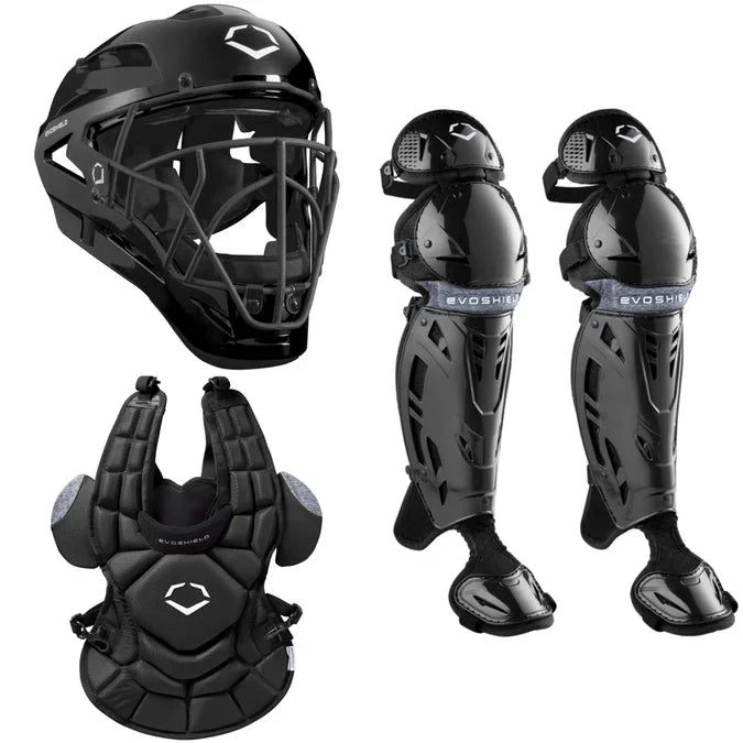 Evoshield SRZ-1™ Fastpitch Softball Catcher’s Equipment Set: SRZ-1 Fastpitch Equipment EvoShield Black - Adult 