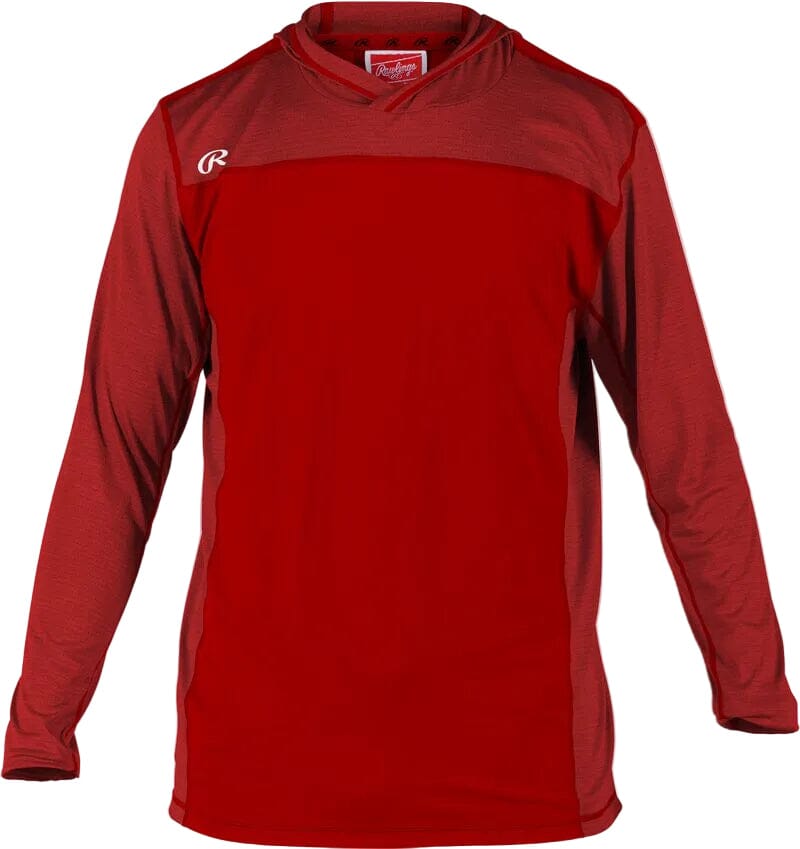 Rawlings Colorsync Lightweight Long Sleeve Hoodie: CSPH Apparel Rawlings Small Scarlet 