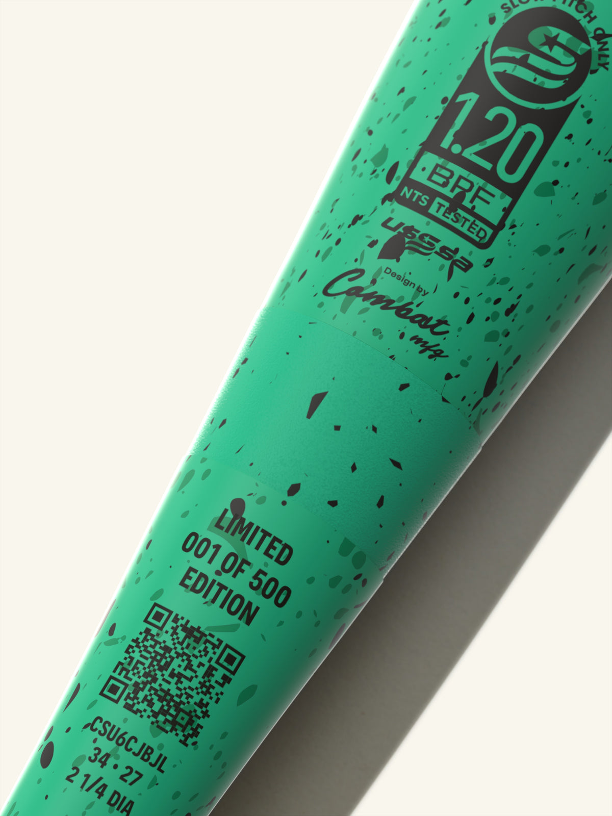 2026 Combat Cookie Jar "Mint Chip" Bradley Jones CR-1 End-Loaded Slowpitch Bat USSSA: CSU6CJBJL Bats Combat 