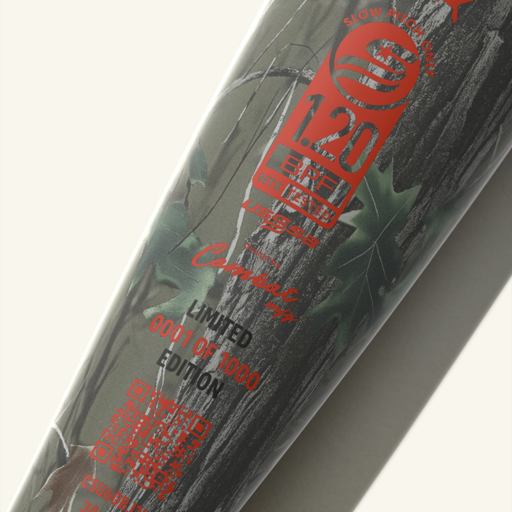 2026 Combat LE "Shooters Shoot" Bradley Jones CR-1 USSSA 1-Piece Slowpitch Softball Bat: CSU6OBJ1L Bats Combat 