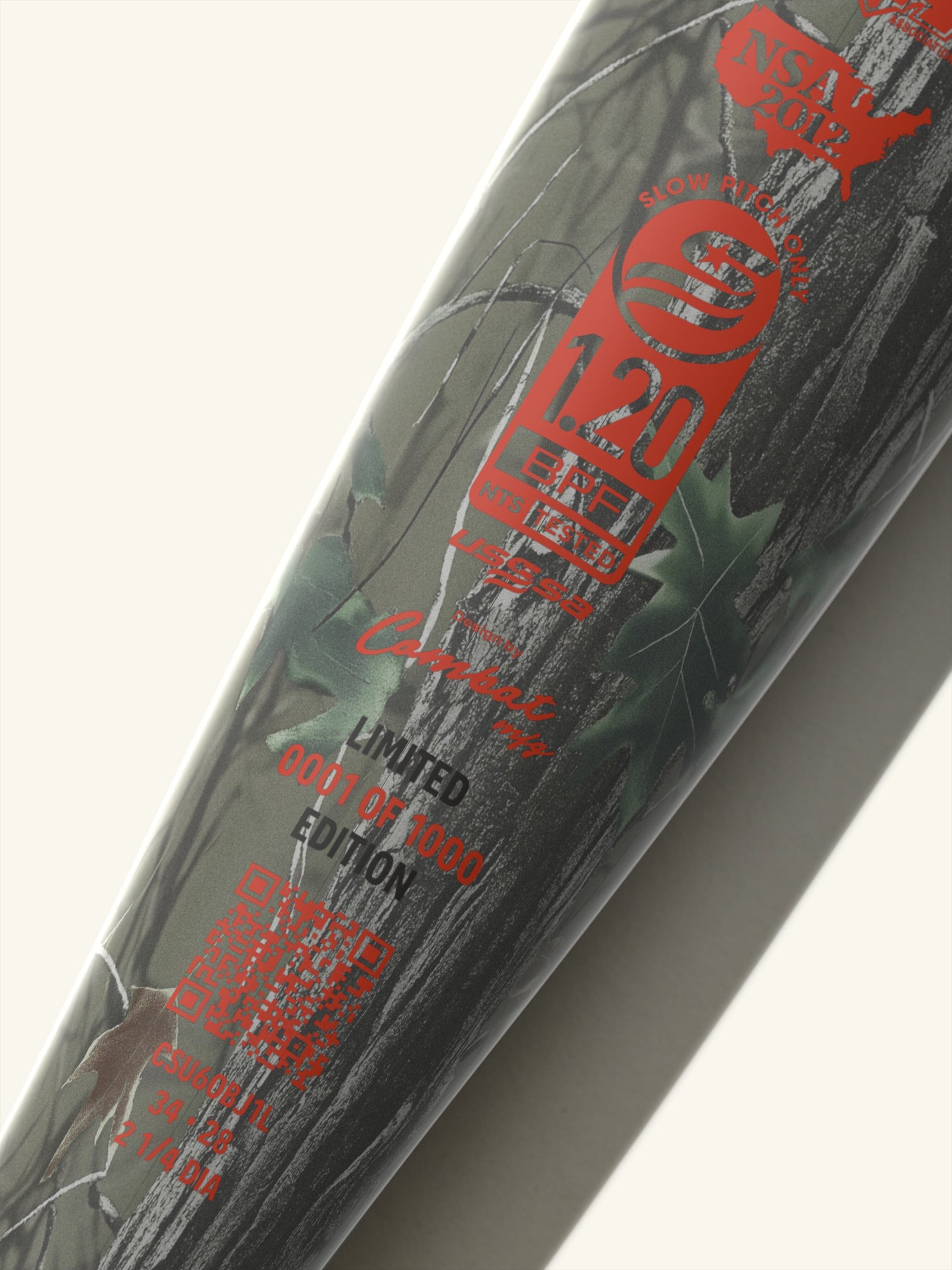 2026 Combat LE "Shooters Shoot" Bradley Jones CR-1 USSSA 1-Piece Slowpitch Softball Bat: CSU6OBJ1L Bats Combat 