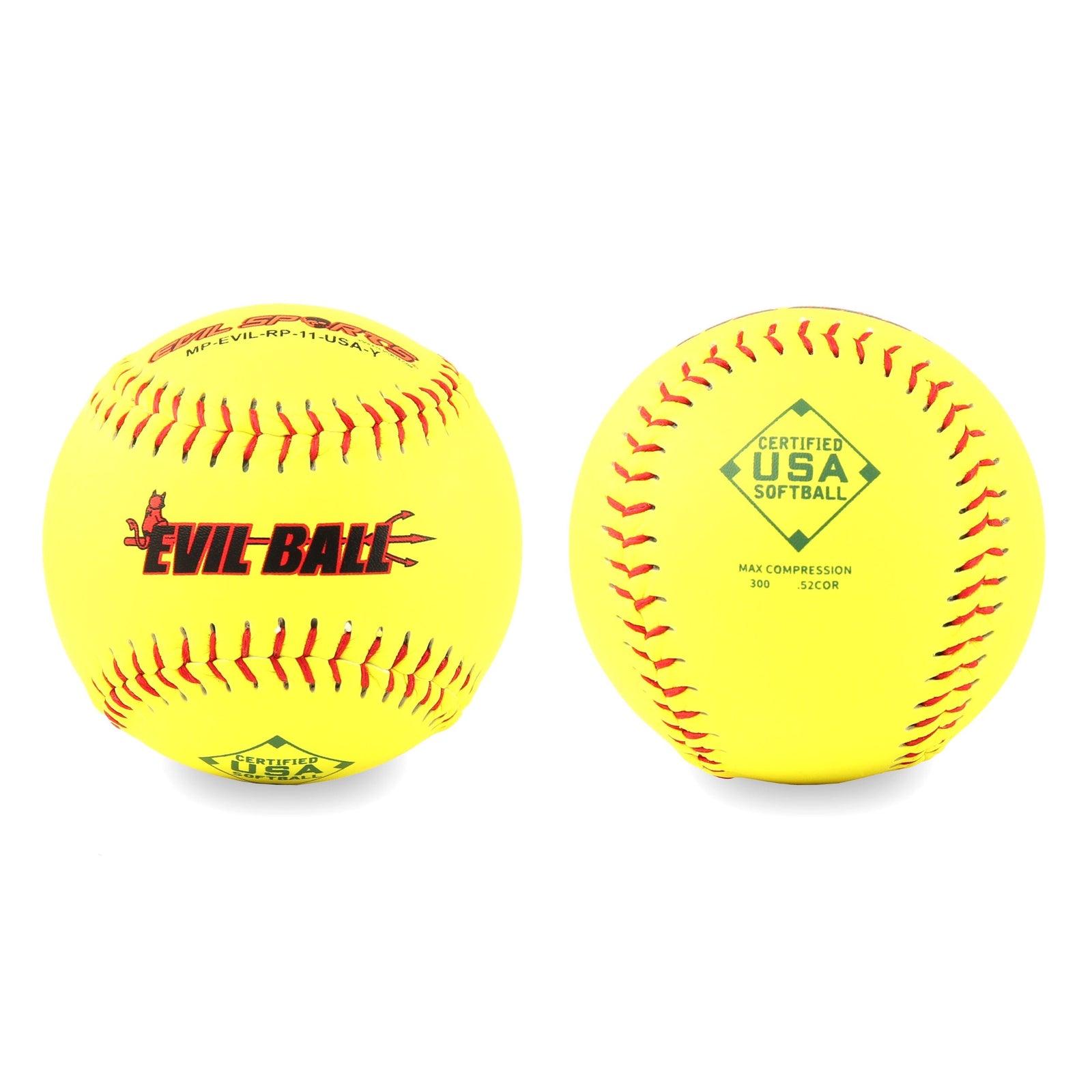 Evil Sports Trump 11” USA (ASA) Leather Softball .52-300 - One Dozen: 1397416 Balls Evil Sports 