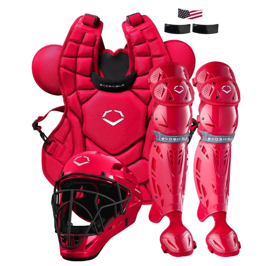 Evoshield SRZ-1™ Baseball Catcher’s Equipment Set: SRZ-1 Equipment EvoShield Scarlet - Adult 