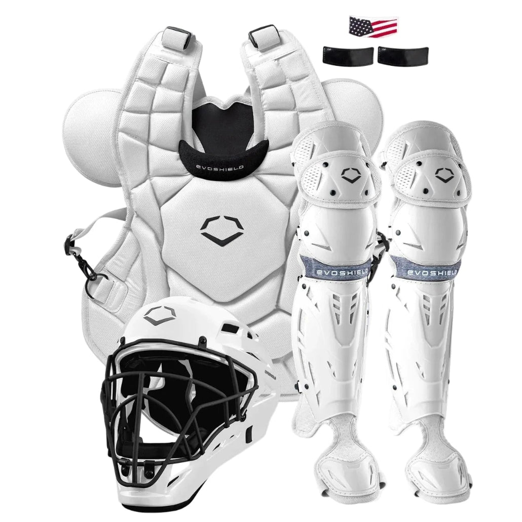 Evoshield SRZ-1™ Baseball Catcher’s Equipment Set: SRZ-1 Equipment EvoShield White - Adult 