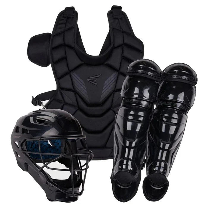 Easton Gametime Blackout (Solid Black) Catcher&#39;s Set: A165428 Equipment Easton 