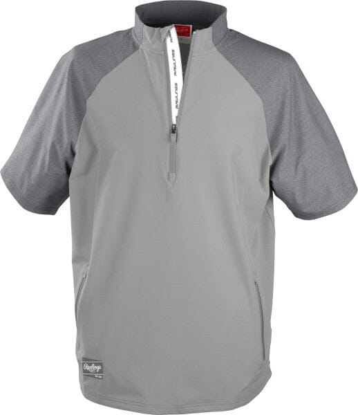 Rawlings Adult Colorsync Short-Sleeve Cage Jacket: CSSSJ2 Apparel Rawlings Small Gray 