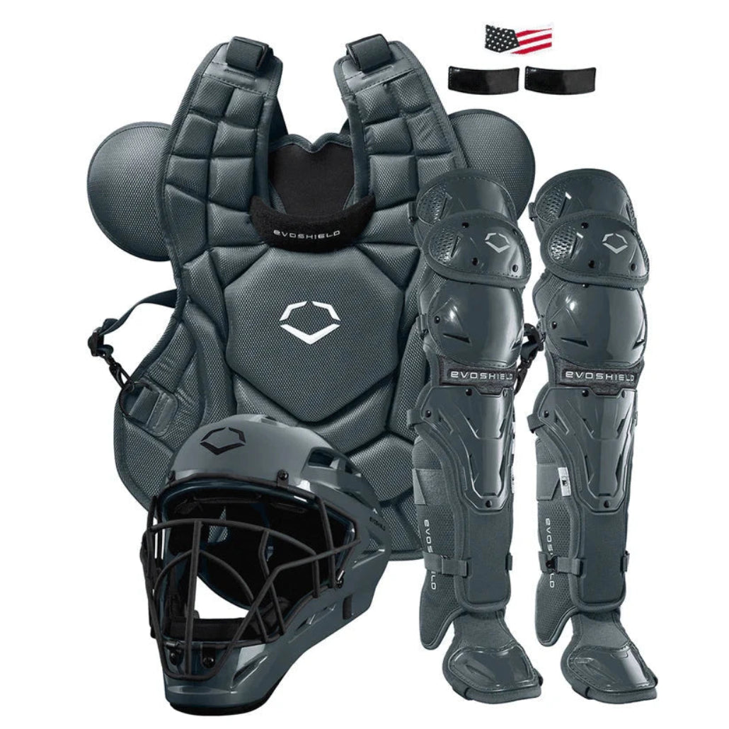 Evoshield GS2 Baseball Catcher’s Equipment Set: GS2 Equipment EvoShield Black - Adult 