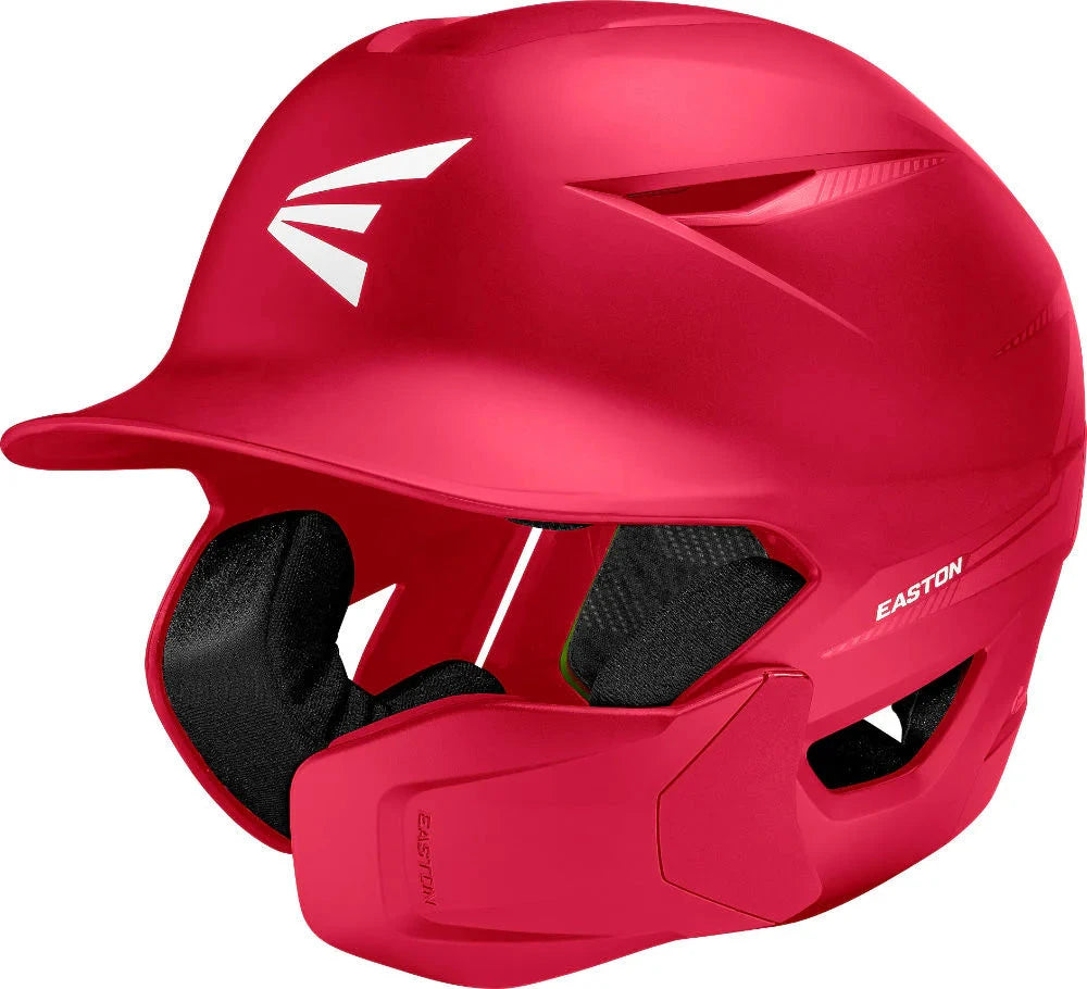Easton Pro Max Batting Helmet with Multi-Adjust Jaw Guard: PMXMJG Equipment Easton Red Medium-Large 