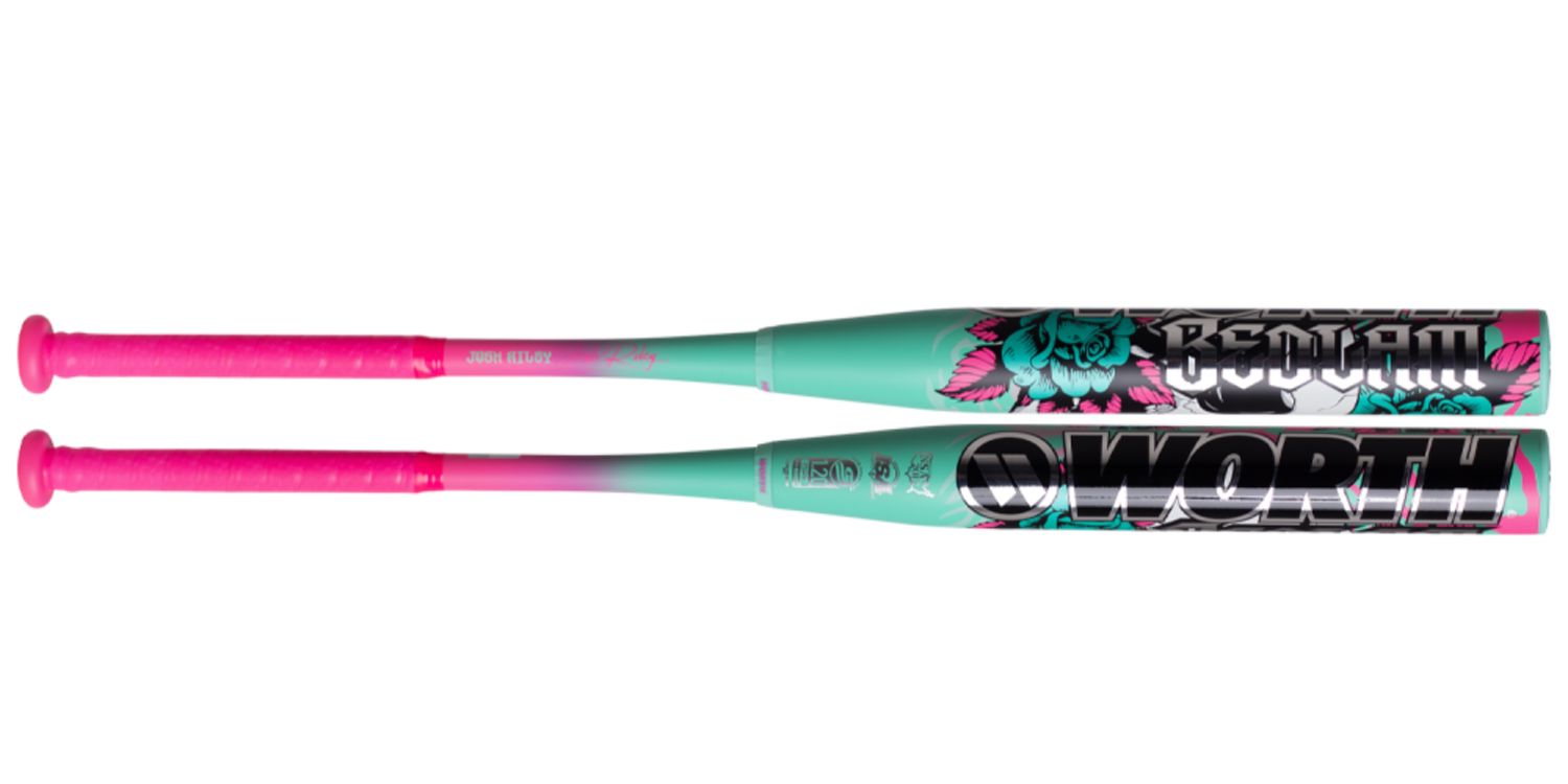 2026 Worth Bedlam Josh Riley 13.5" USSSA Balanced 2-Piece Slowpitch Softball Bat : WSUJRBEDB Bats Worth 
