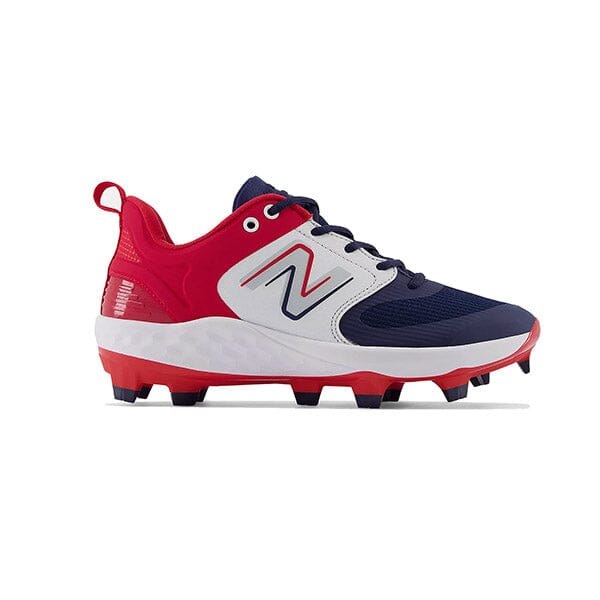 New Balance Fresh Foam Velo v3 Molded Low Women&#39;s Softball Cleat Footwear New Balance 5 Red-White-Blue 