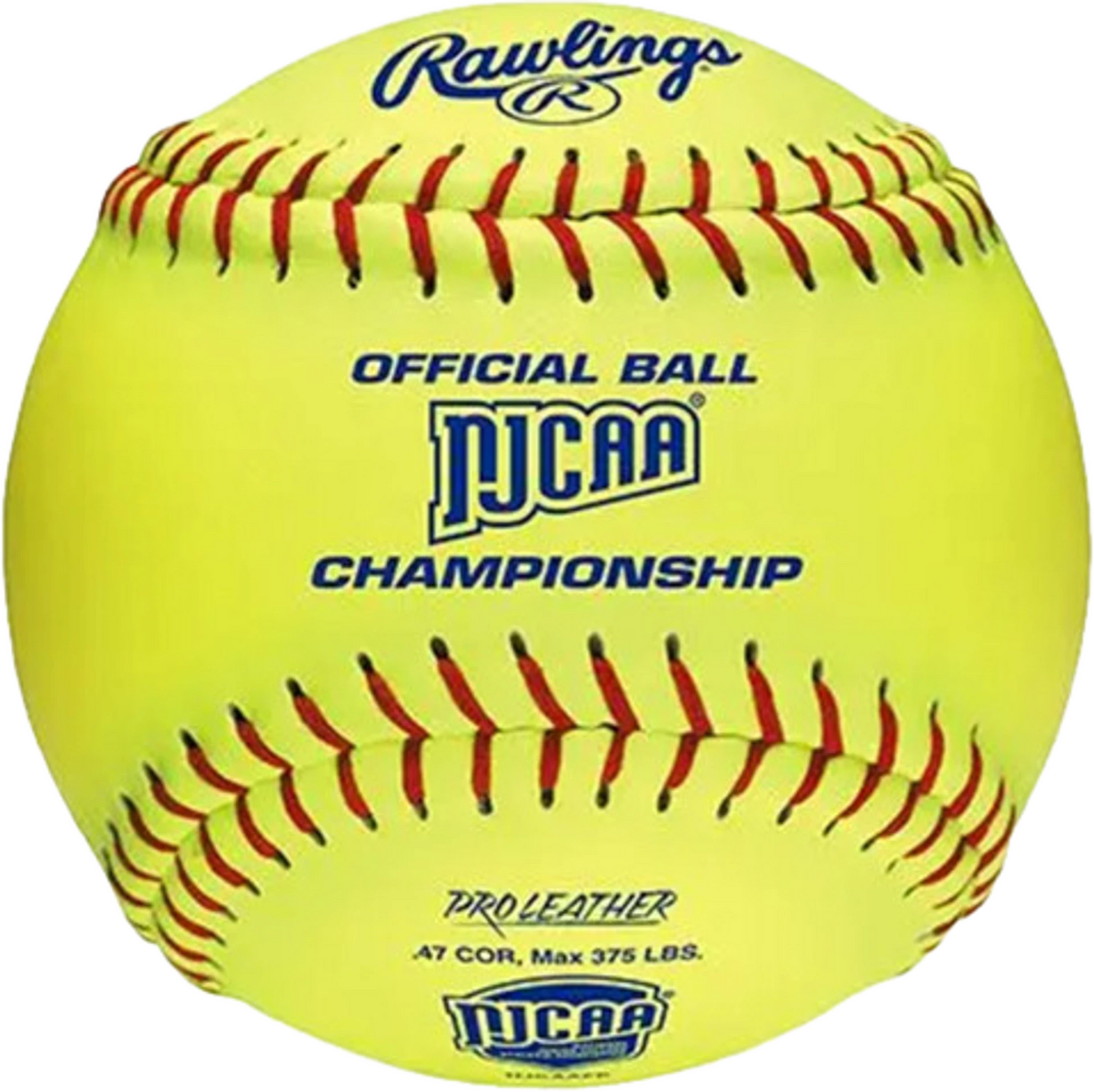 Rawlings 12 Inch NJCAA Championship 47/375 Leather Fastpitch Softballs (Dozen): NJCAAFP Balls Rawlings 