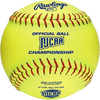 Rawlings 12 Inch NJCAA Championship 47/375 Leather Fastpitch Softballs (Dozen): NJCAAFP