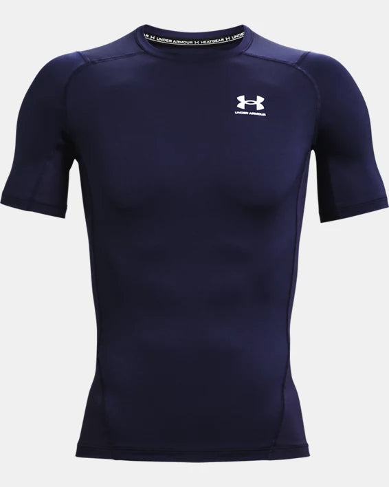 Under Armour Men&#39;s HeatGear® Short Sleeve Shirt: 1361518 Apparel Under Armour Navy Small 
