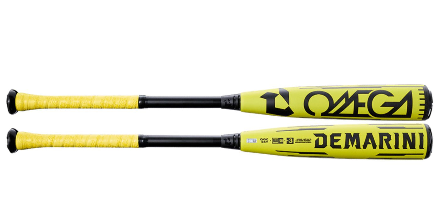 2026 DeMarini Omega™ LE Electric Yellow (-3) BBCOR Baseball Bat: WBD2635010 Bats DeMarini 
