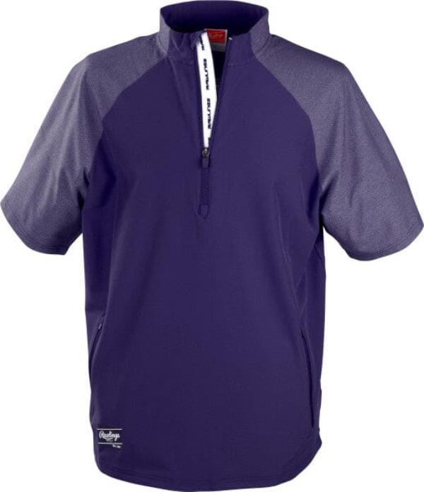 Rawlings Adult Colorsync Short-Sleeve Cage Jacket: CSSSJ2 Apparel Rawlings Small Purple 